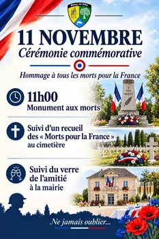 Cérémonie de commémoration du 11 novembre